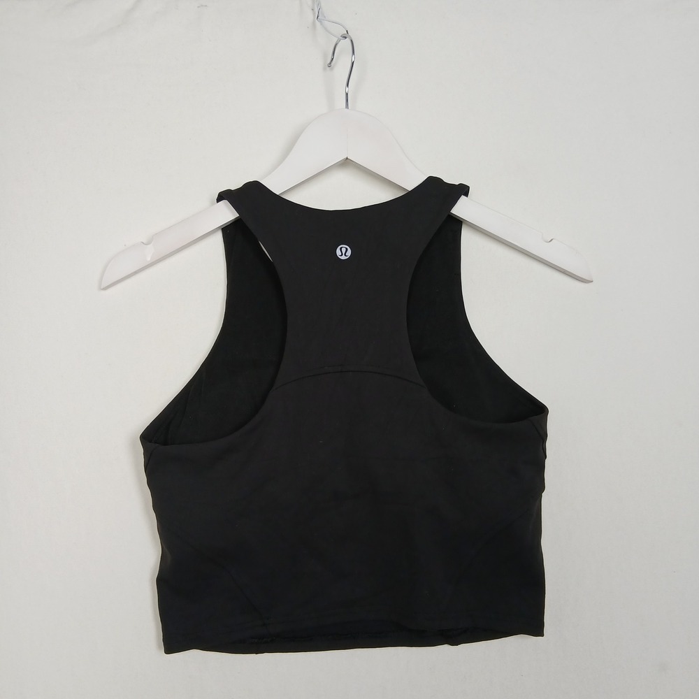 Lululemon Invigorate Training Tank Top High Neck Black Size 6 LW1CZ3S
